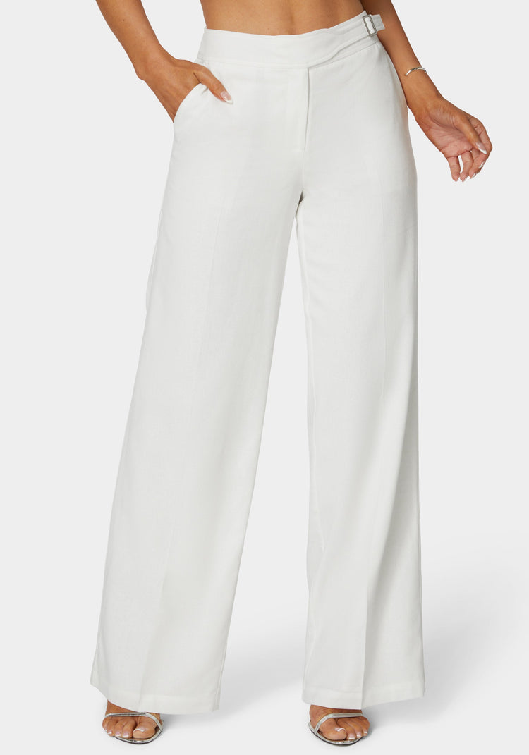 bebe Linen Palazzo Leg Pant