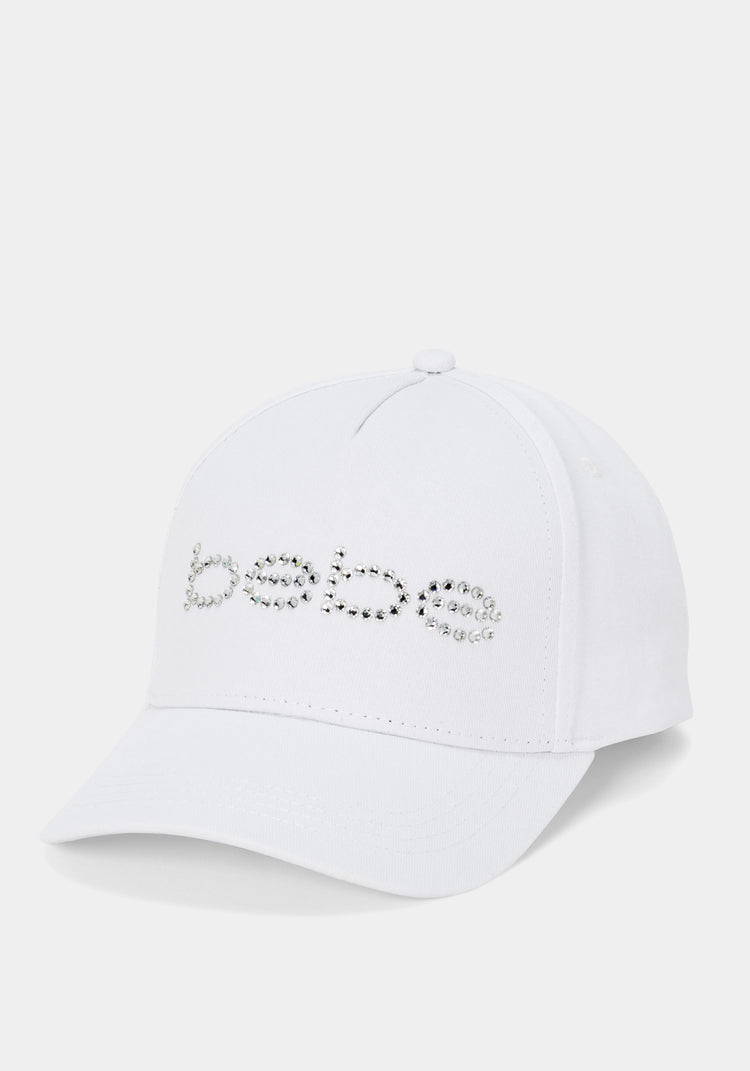 Bebe Bebe Logo Hat Embellished With Crystals By Swarovski