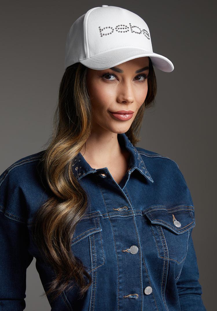 bebe bebe Logo Hat Embellished With Crystals by Swarovski