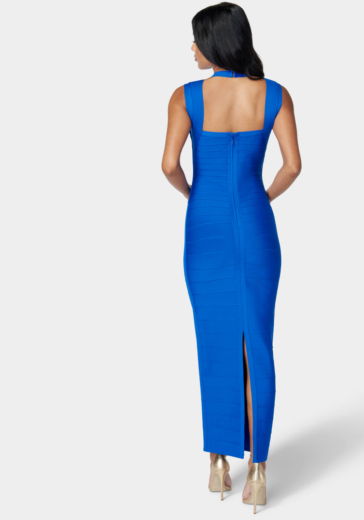 Bebe Luxe Bandage Sweetheart Neck Gown
