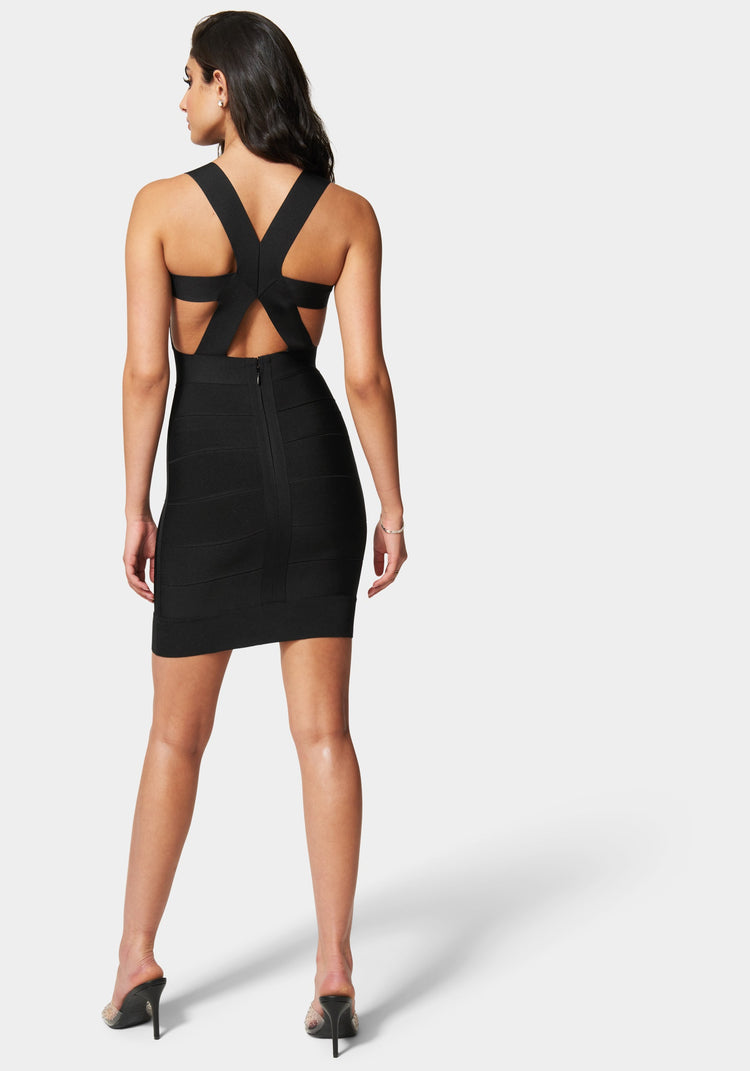Bebe Luxe Bandage X-Back Dress