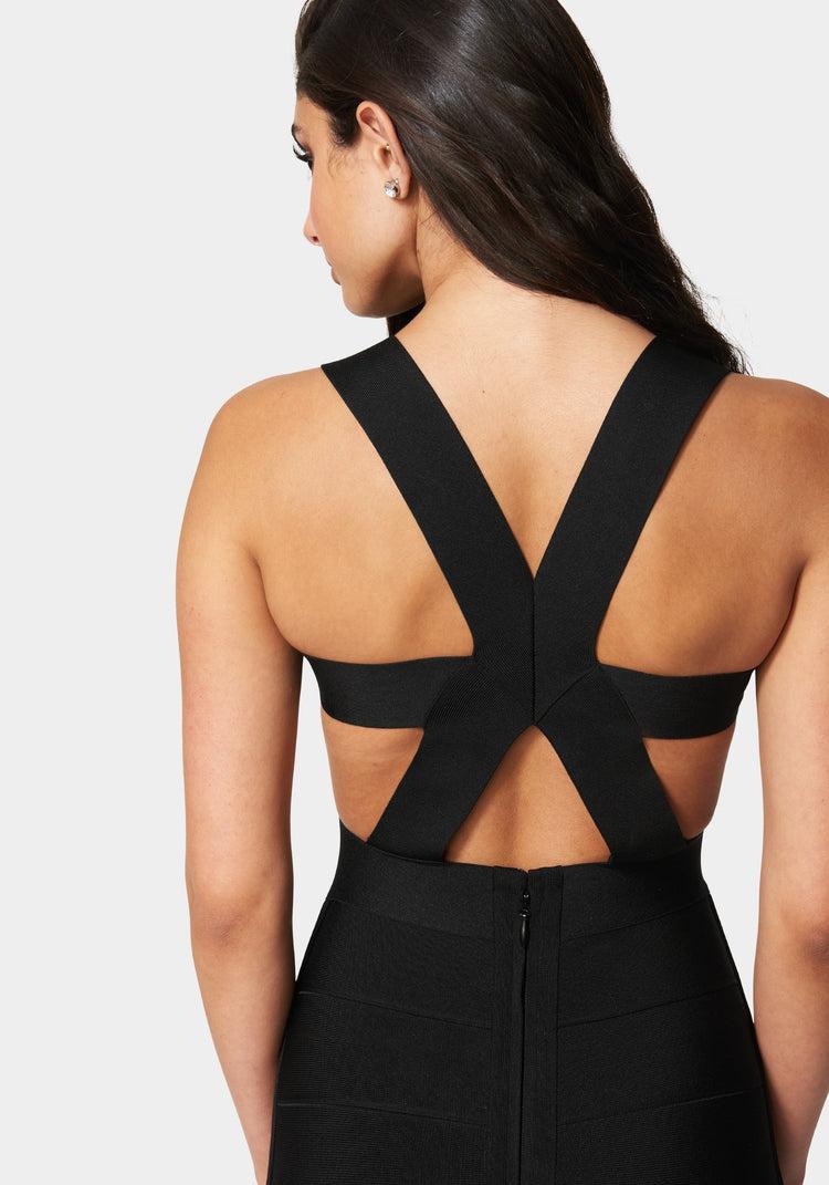 Bebe Luxe Bandage X-Back Dress