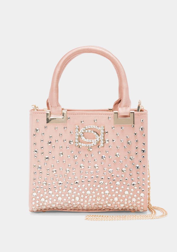 Bebe Bebe Margarita Satchel Embellished With Crystals By Swarovski