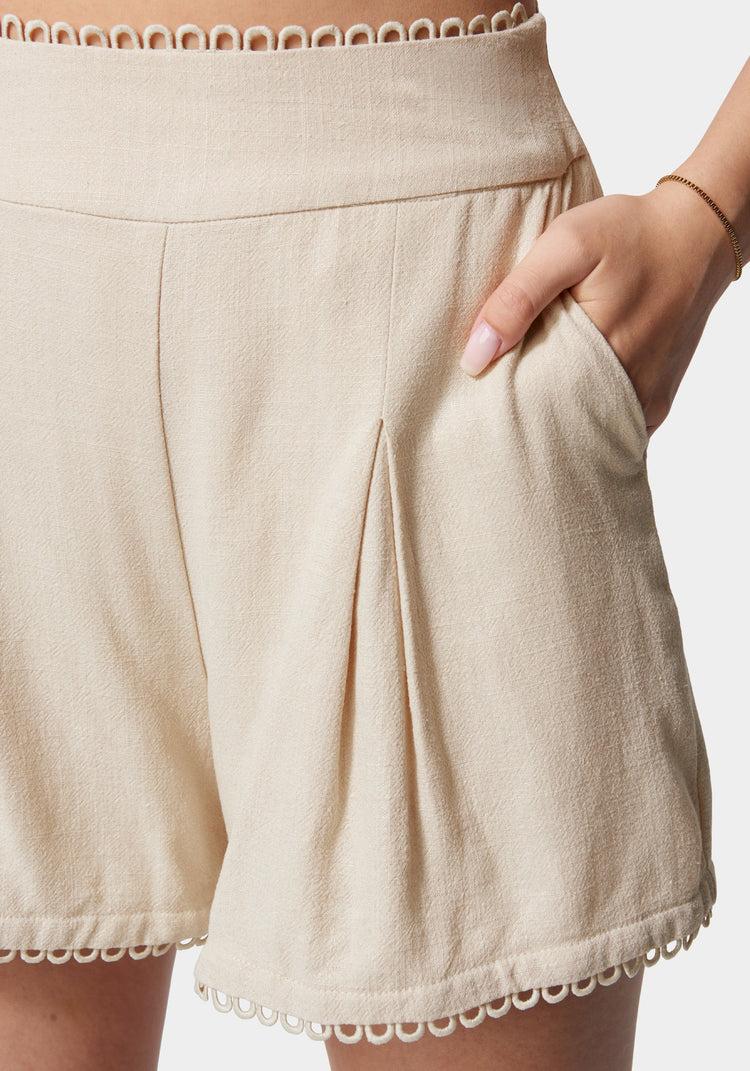 Bebe Metallic Linen Short