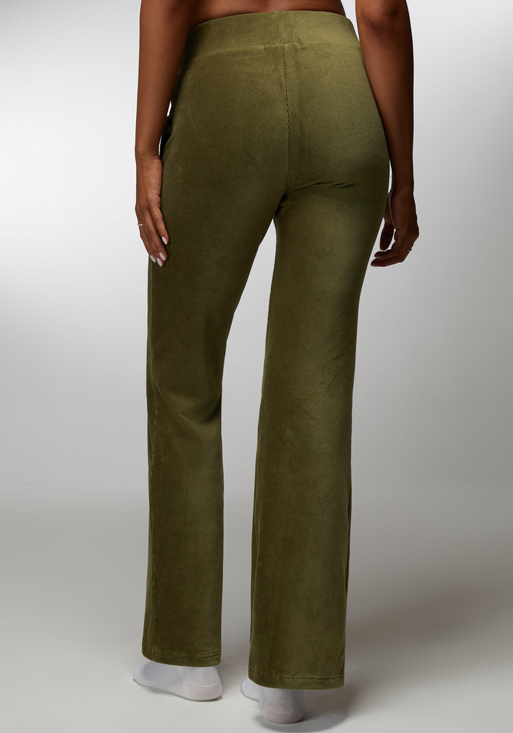 Bebe Micro Cord Flare Pant