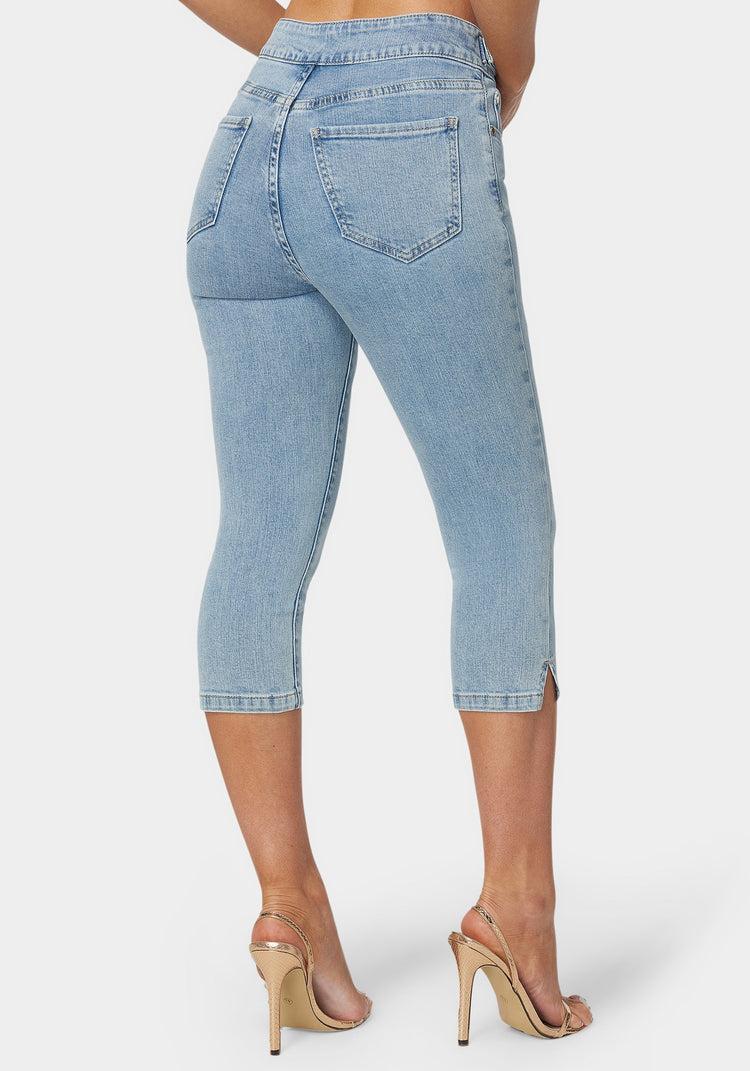 Bebe Natural Waist Denim Capri