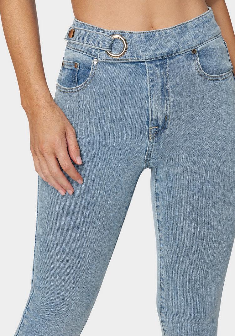 Bebe Natural Waist Denim Capri