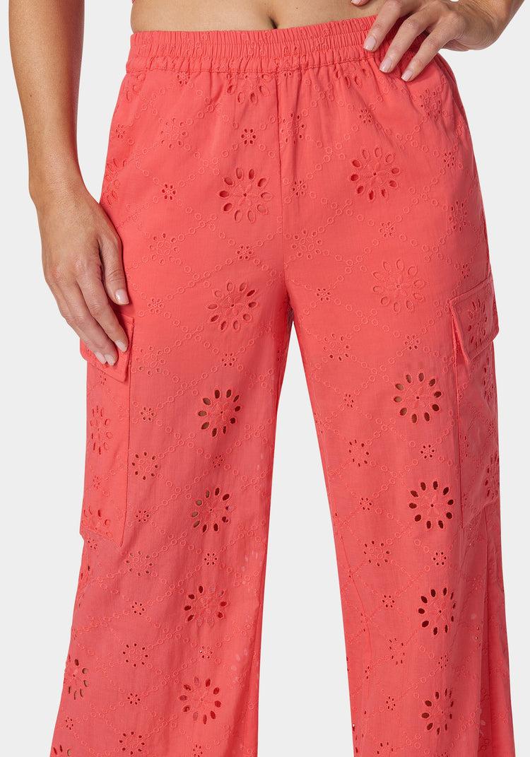 Bebe Natural Waist Palazzo Leg Cargo Pant