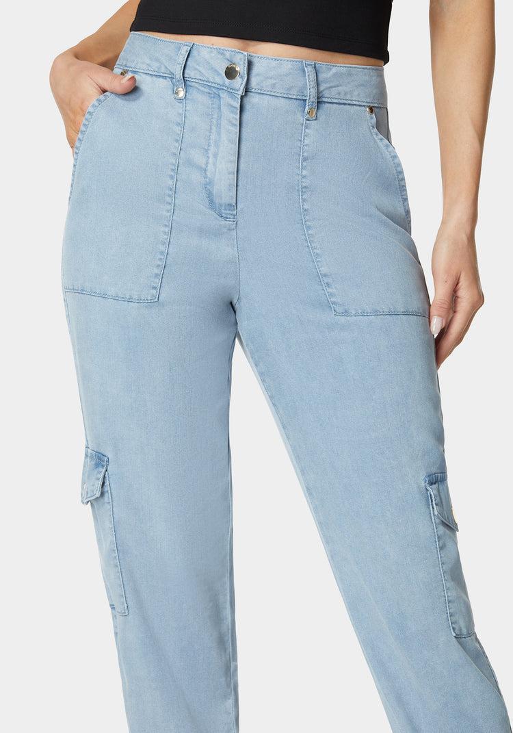 Bebe Natural Waist Utilitarian Tencel Jogger Pant
