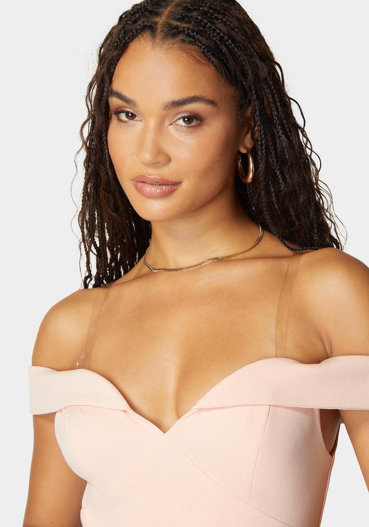 Bebe Off Shoulder Knit Dress