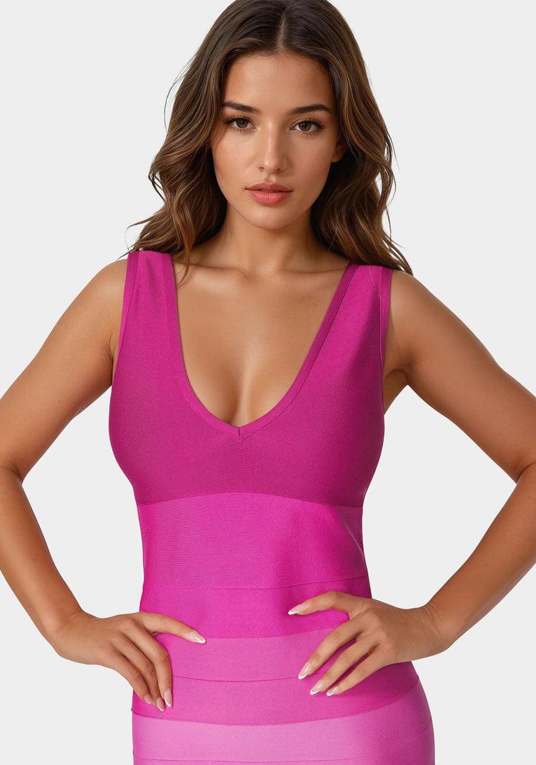 Bebe Ombre Bandage Midi Dress
