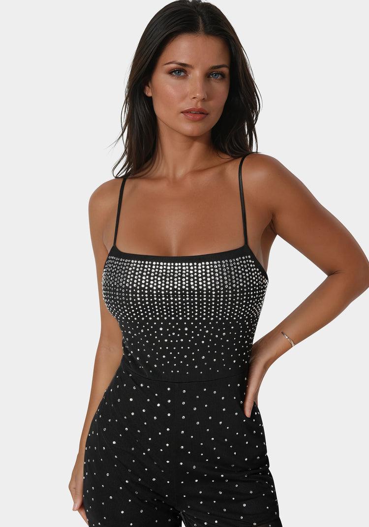 Bebe Ombre Embellished Jumpsuit