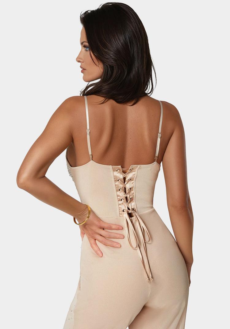 Bebe Ombre Embellished Jumpsuit