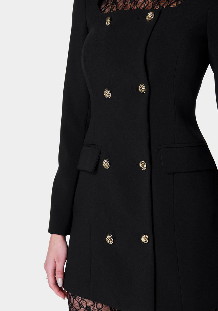 Bebe Open Neck Tailored Blazer