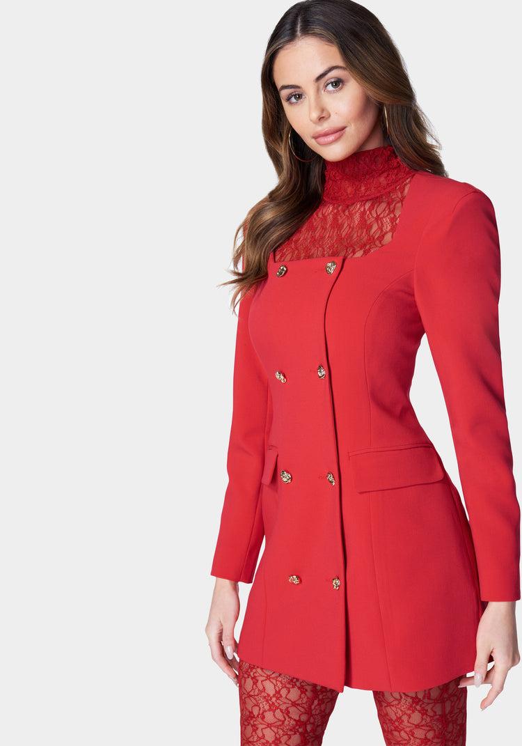 Bebe Open Neck Tailored Blazer