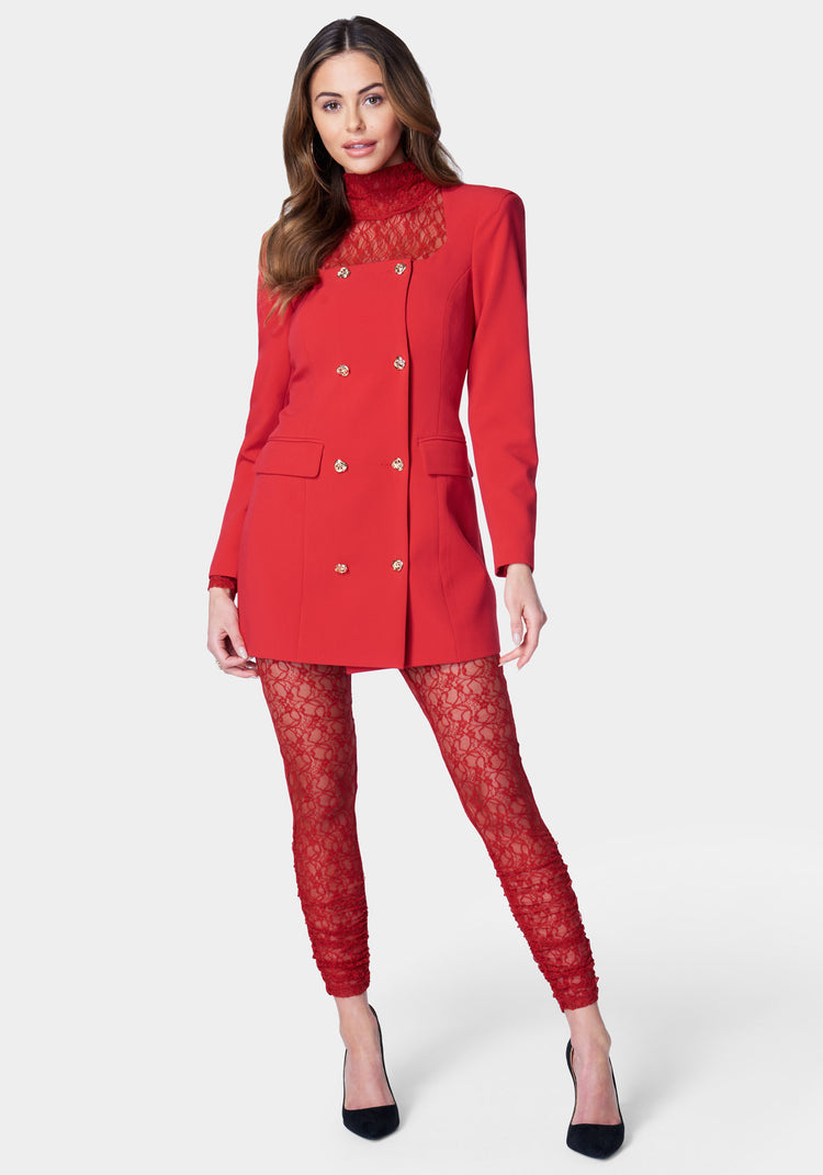 bebe Open Neck Tailored Blazer