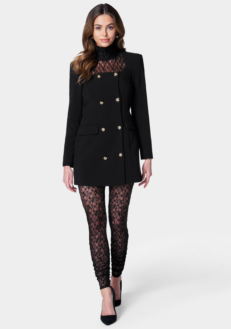 bebe Open Neck Tailored Blazer