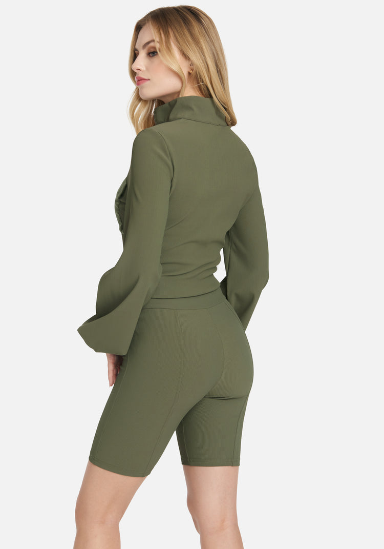 Bebe Ottoman Rib Biker Short