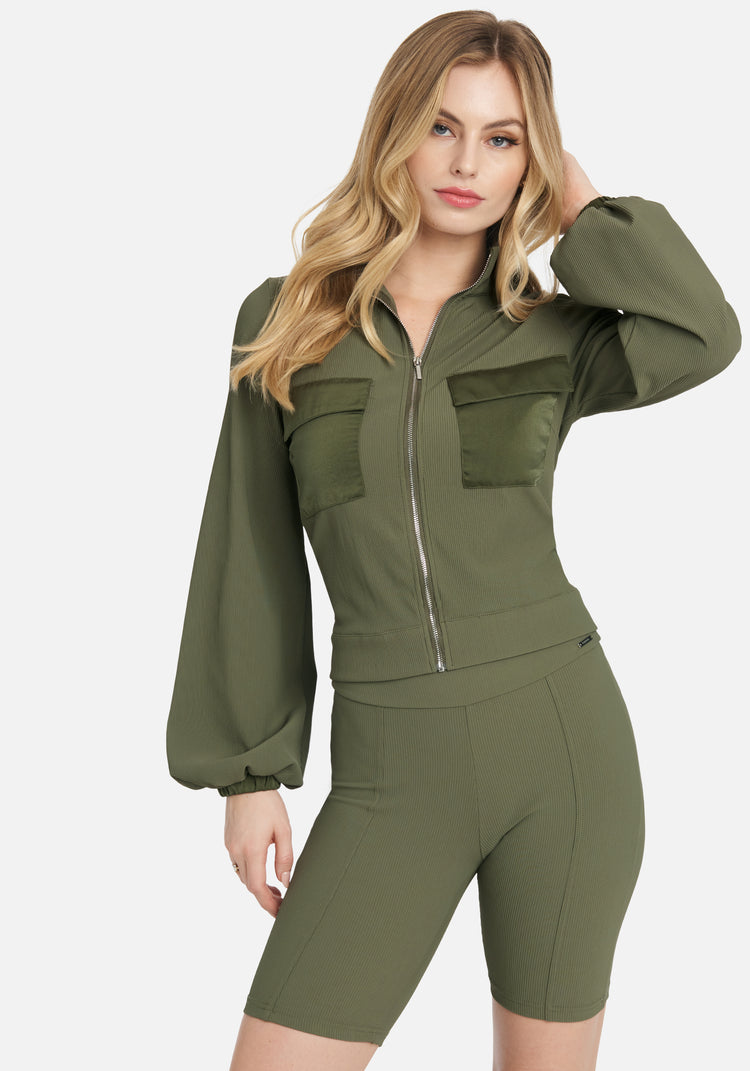 bebe Ottoman Rib Biker Short