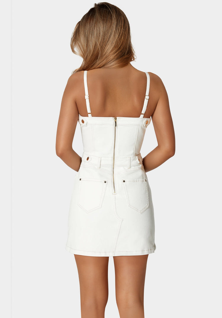 Bebe Reconstructed Denim Dress