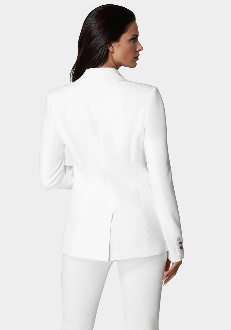 Bebe Rhinestone Fringe Tailored Blazer