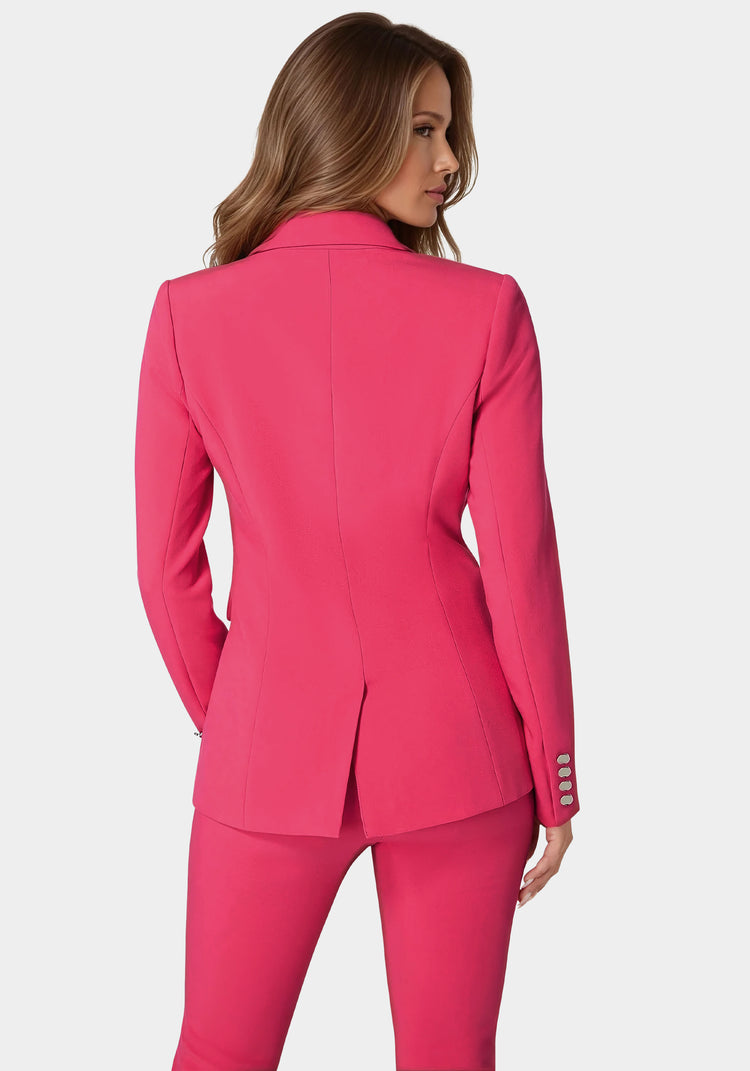 Bebe Rhinestone Fringe Tailored Blazer