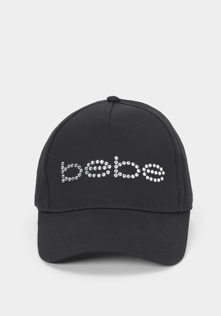 Bebe Rhinestone Logo Cap