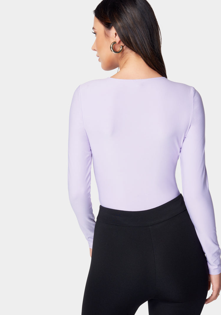 Bebe Ring Detail Long Sleeve Bodysuit