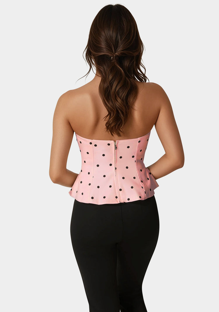 Bebe Rosette Satin Corset