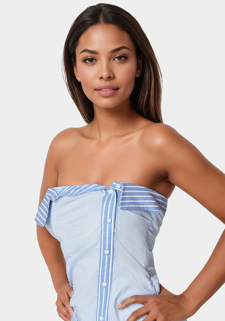 Bebe Ruched Asymmetric Top