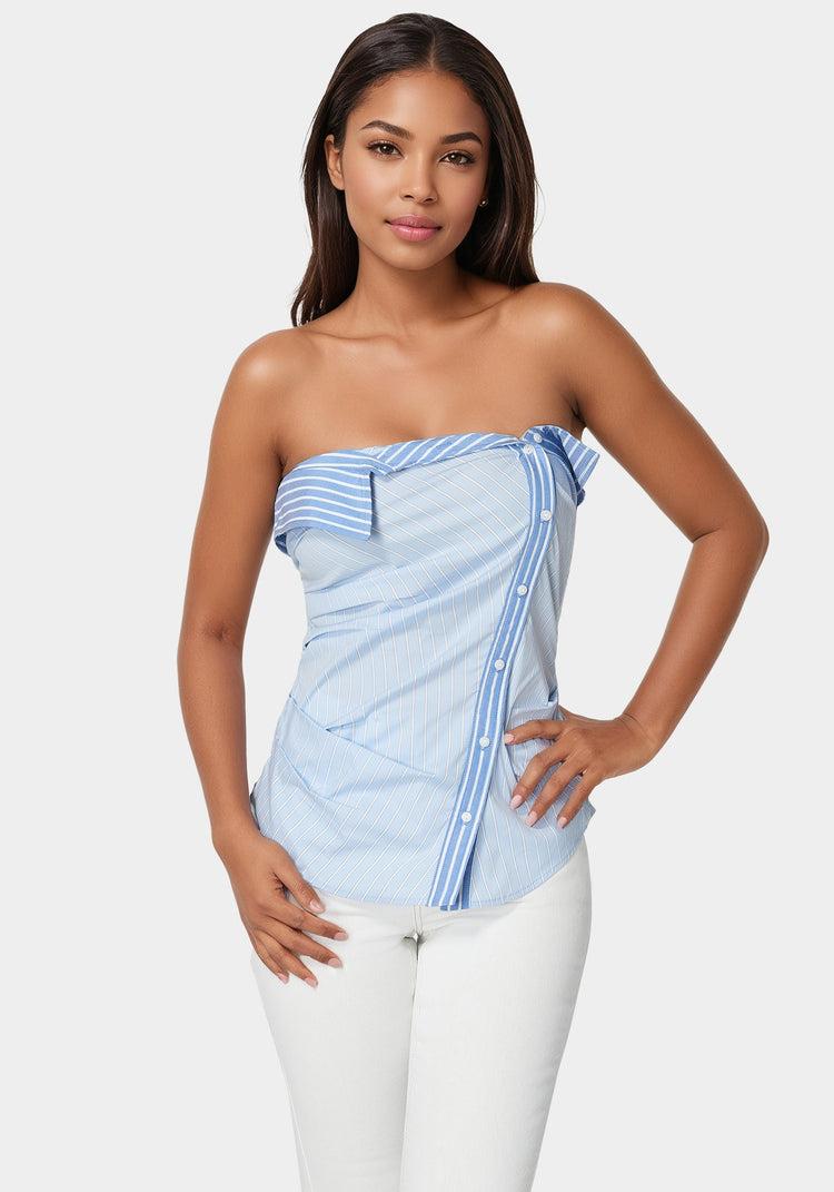 bebe Ruched Asymmetric Top
