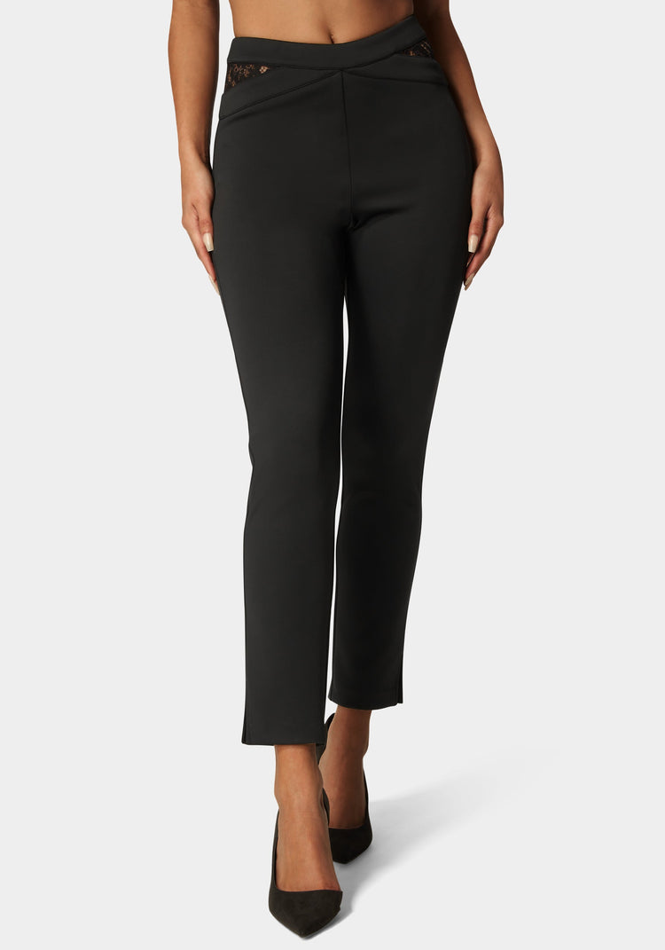 bebe Scuba High Waist Slim Leg Pant