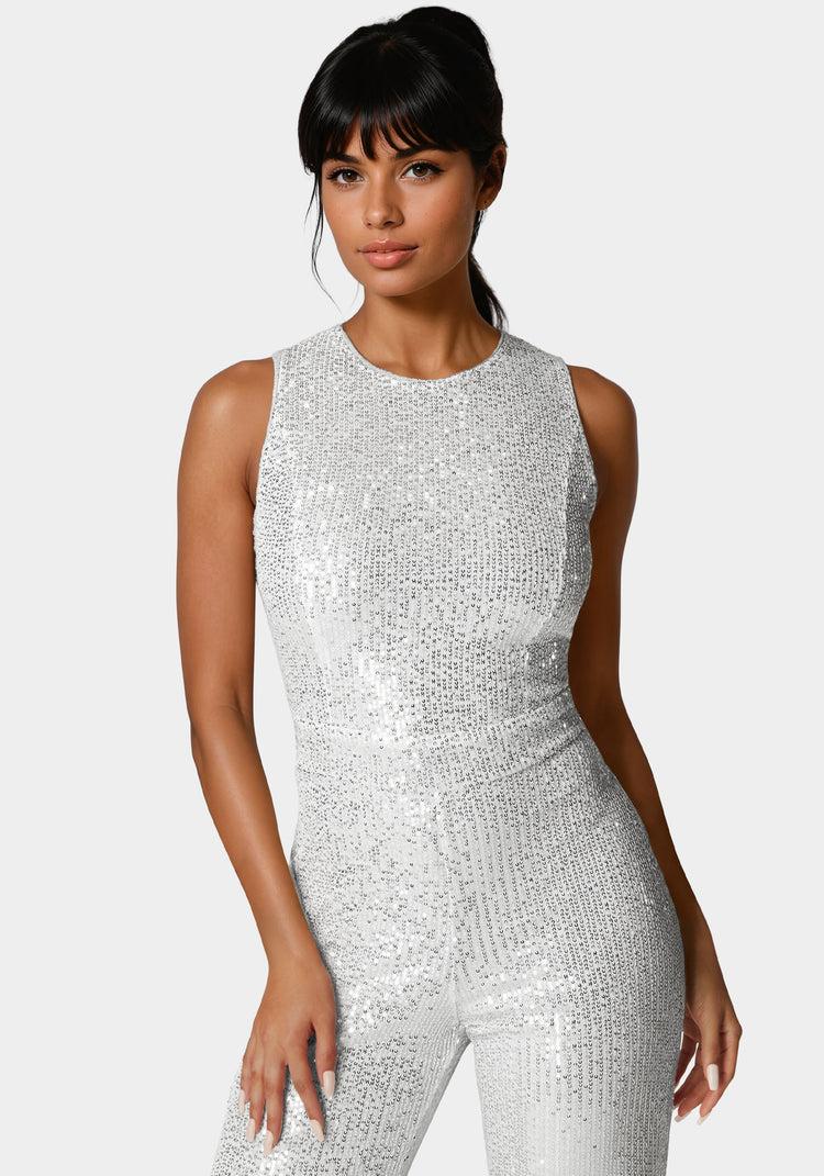 Bebe Sequin Jumpsuit