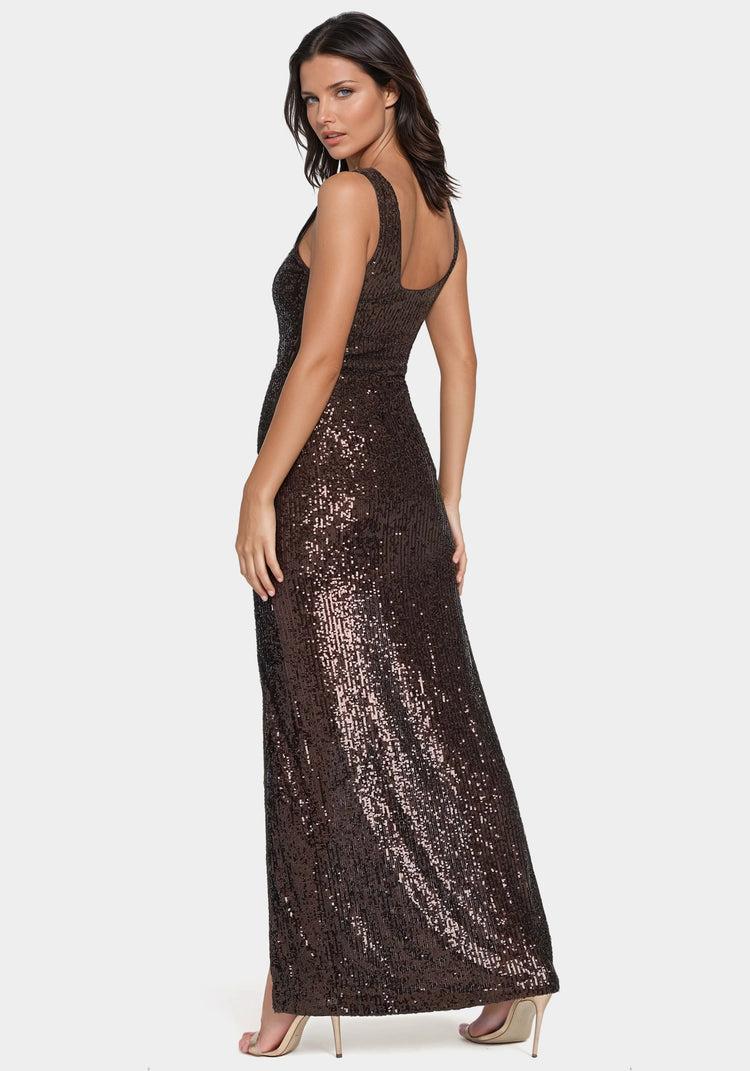 Bebe Sequin Tank Gown