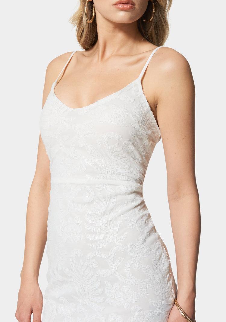 Bebe Shine And Shimmer Midi Dress