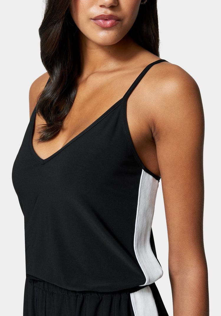 Bebe Side Stripe Knit Romper