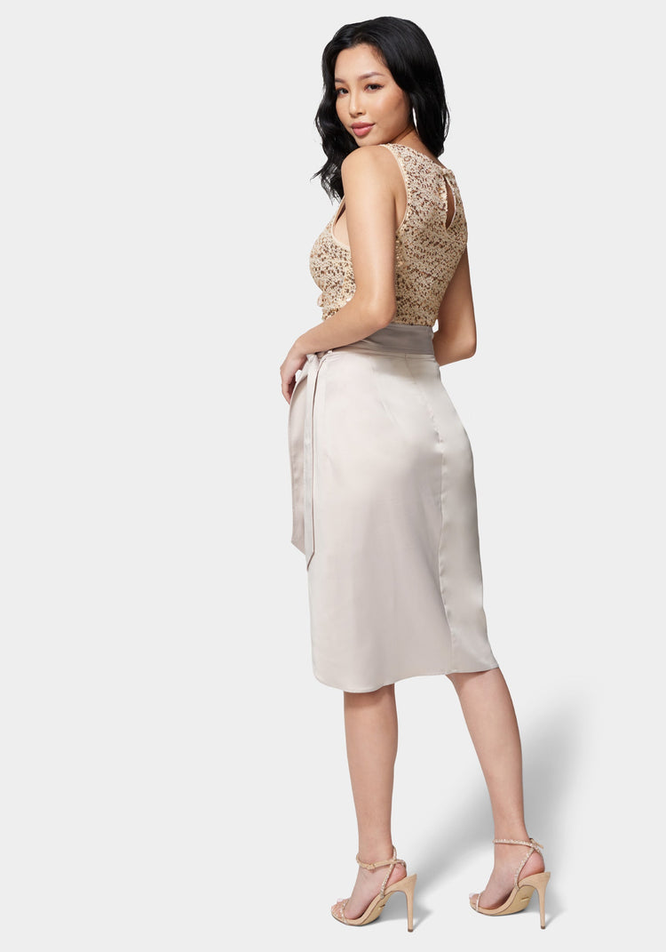 Bebe Side Tie Wrap Skirt
