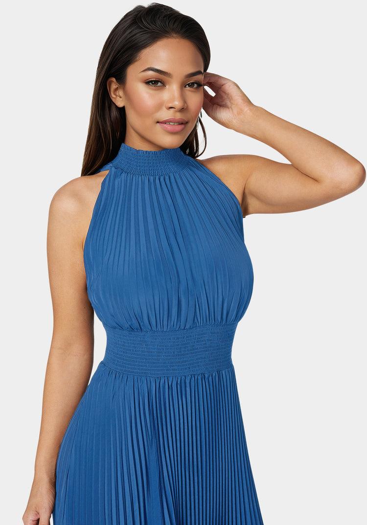 Bebe Sleeveless Pleated Dress
