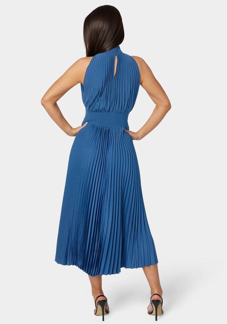 Bebe Sleeveless Pleated Dress
