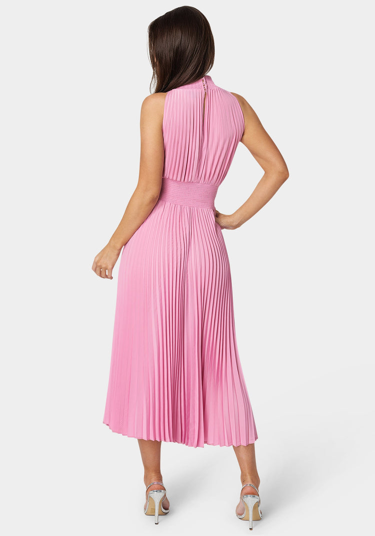 Bebe Sleeveless Pleated Dress