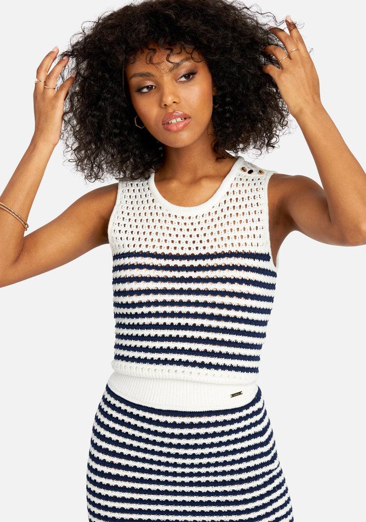 bebe Snap Shoulder Sweater Top