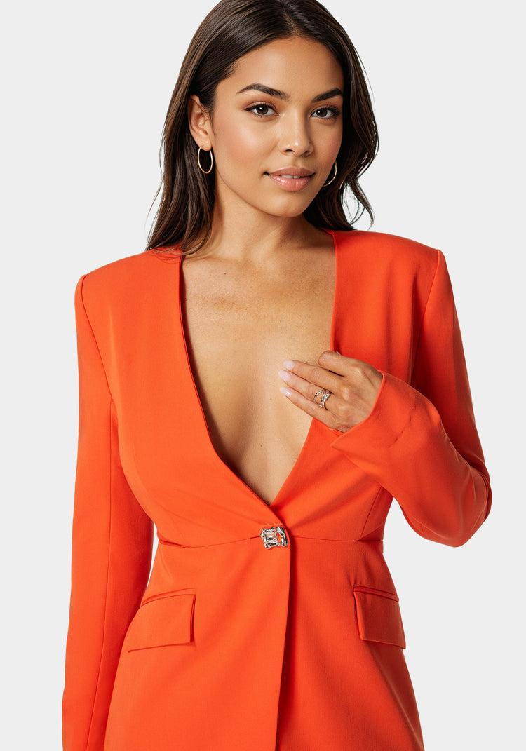 Bebe Tailored Mixed Media Blazer