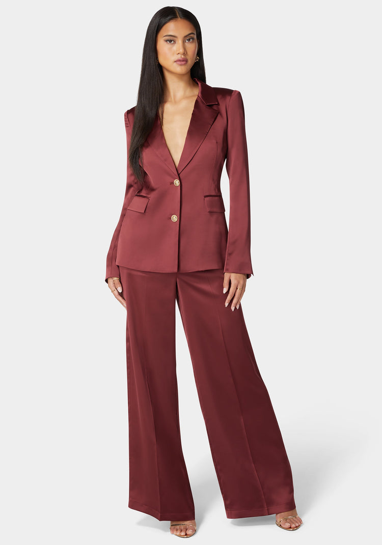 Bebe Tailored Satin Blazer