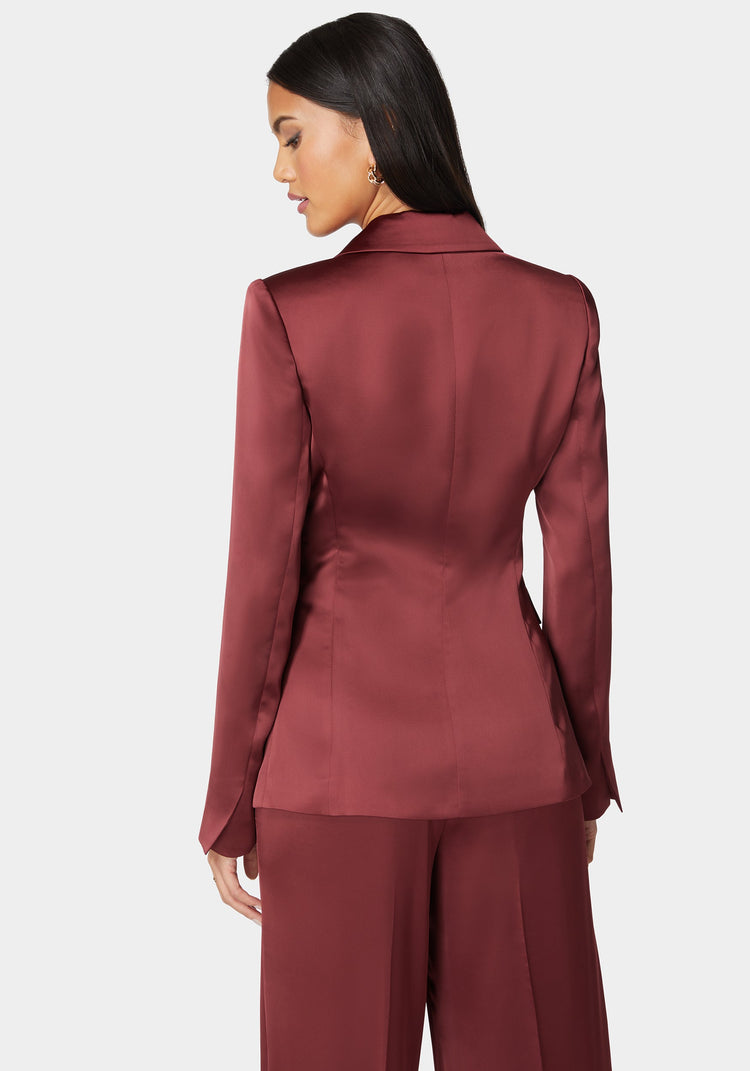 Bebe Tailored Satin Blazer
