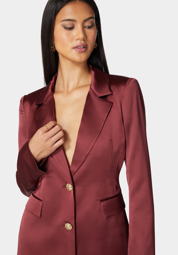 Bebe Tailored Satin Blazer