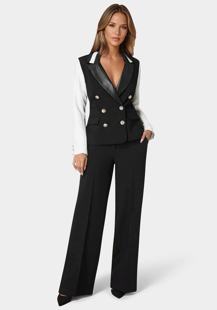 Bebe Tailored Two Tone Blazer