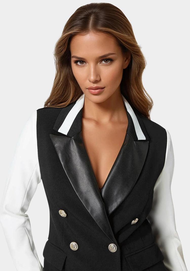 Bebe Tailored Two Tone Blazer