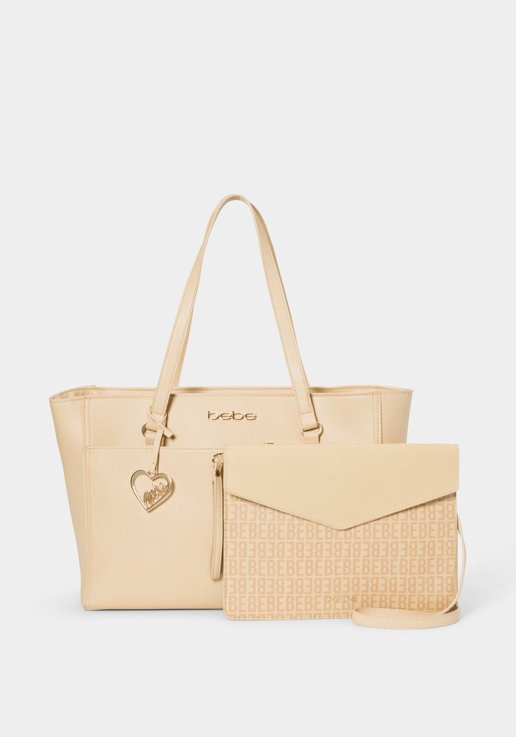 bebe Tanya Tote W/ Logo Pouch