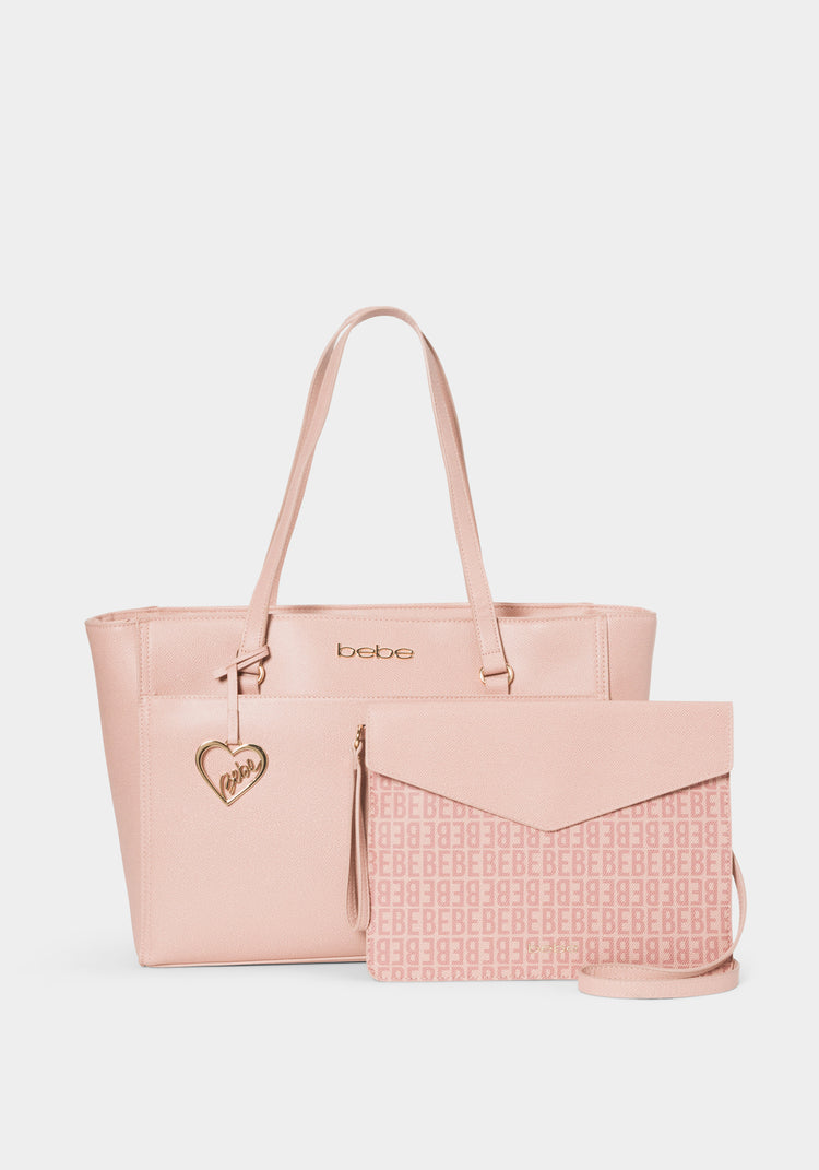 bebe Tanya Tote W/ Logo Pouch