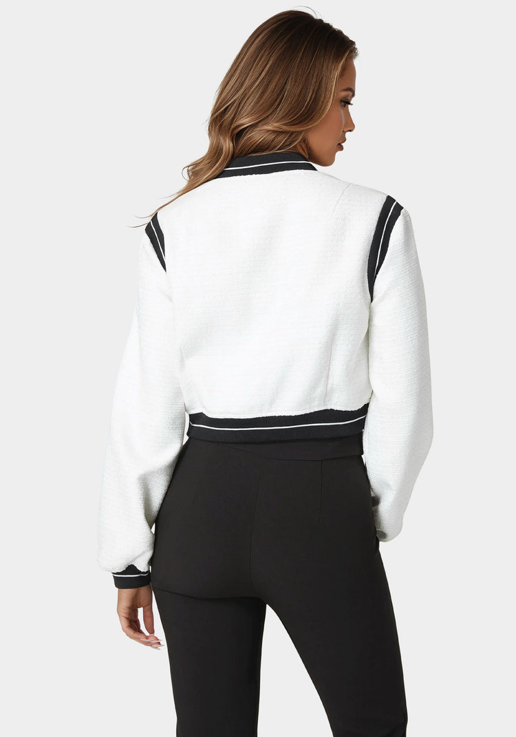 Bebe Textured Bomber Jacket